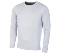 (L, Light Blue Marl) Calvin Klein Mens 2022 Crew Neck Cotton Breathable Golf Sweater