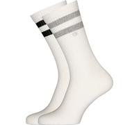 Calvin Klein Men's 2-Pack Stripes Casual Sports Socks, White - Size: 9/9.5/10/10.5/11/11.5/12