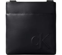 Calvin Klein Men's Crossbody Bag Bold Flatpack with Zip, Black (Black), One Size