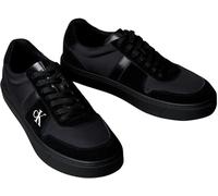 Calvin Klein Men's Cupsole Trainers Classic Lace-up in Leather, Black (Triple Black), 9