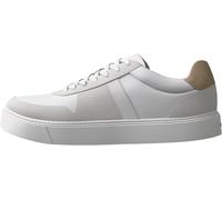 Calvin Klein Men's Cupsole Trainers Classic Lace-up in Leather, Blue (Bright White/Nomad/Off White), 10