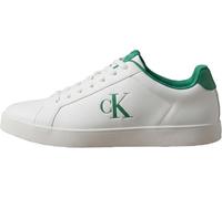 Calvin Klein Men's Cupsole Trainers Derby with Logo, Multicolor (Bright White/Enchanted Forest), 7