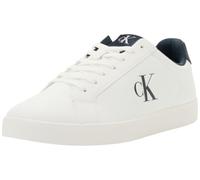 Calvin Klein Men's Cupsole Trainers Derby with Logo, White (Bright White/Calvin Navy), 10