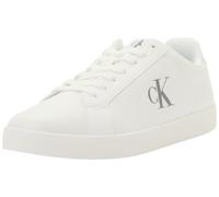 Calvin Klein Men's Cupsole Trainers Derby with Logo, White (Triple Bright White), 10