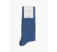 Calvin Klein Mens Denim Melange Branded Pack of Two Stretch-cotton-blend Socks 5.5-8