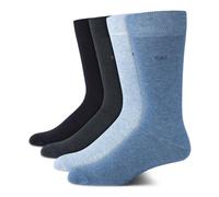 Calvin Klein - Men's Dress Socks, Cotton Blend Socks: Patterns and Solids (4 Pack), Heather Denim, 7-12, Heather Denim, 7-12
