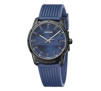 Calvin Klein Men's Evidence Date Watch Blue Rubber