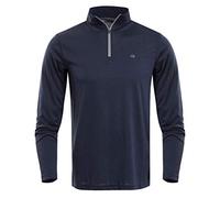 Calvin Klein Mens Harlem 1/4 Zip Pullover - Navy Marl - XL