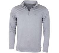 Calvin Klein Mens Harlem 1/4 Zip Pullover - Silver Marl - XL