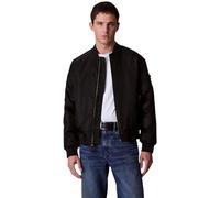 Calvin Klein Men's Hero Bomber Jacket with Zip, Black (Black), M