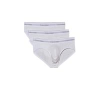 Calvin Klein Mens 'Hip Brief' - Icon Cotton Stretch (3-Pack) - WhiteWhiteWhite - XL