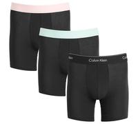 Calvin Klein Men's Icon Boxer Brief - 3 Pack Black/Mint/Pink XS
