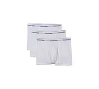 Calvin Klein 3-Pack Relaxed Fit Icon Cotton Stretch Boxer Trunks, White - Small