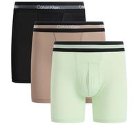 Calvin Klein Men's Icon Sport Boxer Brief - 3 Pack Black/Fungi/Seafoam Wave Large