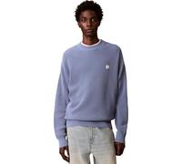 Calvin Klein Men's Jumper Cotton Waffle with Round Neck, Blue (Dusty Sailor Blue), M
