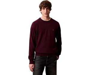 Calvin Klein Men's Jumper Relaxed Crew Neck in Cotton, Purple (Passion Plum), XS