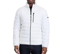 Calvin Klein Men's Lightweight Puffer Water-Resistant Jacket, White, XL