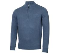 Calvin Klein Mens Lined Chunky Half Zip Sweater - Denim Marl - L