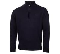 Calvin Klein Mens Lined Chunky Half Zip Sweater - Navy/Navy - XXXL