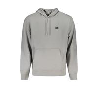 Calvin Klein Mens Logo Patch Pullover Hoodie - Grey Cotton - Size 2XL