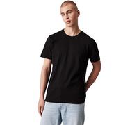 Calvin Klein Men's Logo Tape Round Neck Short Sleeve T-Shirt, Black (Ck Black), L