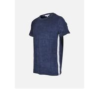 Calvin Klein Men's Logo Tape Towelling T-Shirt, Navy - Size: 40