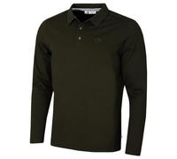 Calvin Klein Mens Long Sleeve Stretch Polo Shirt - Hunter Green - XL