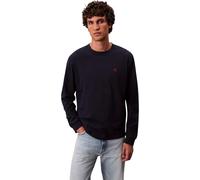 Calvin Klein Men's Long Sleeve Top Easy Monogram with Round Neckline, Blue (Dark Sapphire), M