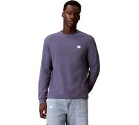Calvin Klein Men's Long Sleeve Top Waffle Badge Tee with Round Neckline, Purple (Blue Nomad), L