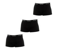 Calvin Klein Men's Low Rise 3Pk Trunks, Black W/Dtm Wb, XL