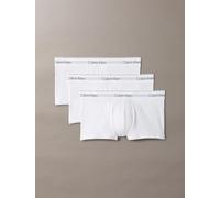 Calvin Klein Men's Low Rise 3Pk Trunks, White/White/White, XXL