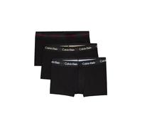 Calvin Klein Men's Low Rise Trunk 3Pk, B- Rumba, Black, Safari Logos, L