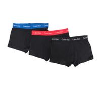 Calvin Klein Men's Low Rise Trunks Classic Fit 3 Pack Blue/Red/Black-0000U2664G