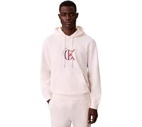 Calvin Klein Men's LS EU 350TERRY GRAPHIC HOODIE LV04RE255G Sweatshirts, WHITE (White Greige), XXL_Plus