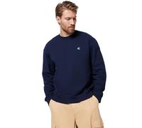 Calvin Klein Men's LS EU 350TERRY MONOGRAM CN SWTSH LV04RC296G Sweatshirts, Blue (Dark Sapphire), L