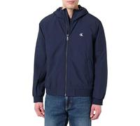 Calvin Klein Men's LS HOODED RIPSTOP HARRINGTON JKT LV04RE516G Jackets, BLUE (Dark Sapphire), S