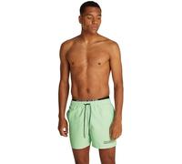 Calvin Klein Men's Medium Double Waistband Mid Length Swim Shorts, Green (Pastel Green), XXL