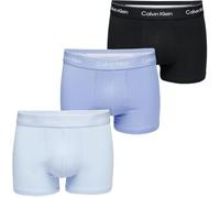 Calvin Klein Mens Medium Rise Icon Cotton Stretch Trunk (3-Pack) - Black, Glacier, Blue Bell W/Dtm - S