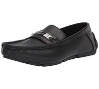 Calvin Klein Men's Merve Driving Style Loafer, Black Tumbled Leather 967, 7.5 UK