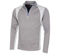 Calvin Klein Mens Micro Grid Half Zip Mid Layer - Slate/Silver - S