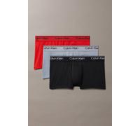 Calvin Klein Men's Micro Stretch Low Rise Trunk 3Pk Black/ Sleet / Adrenaline Rush | Size: Medium Calvin Klein Multicolor M