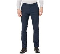 Calvin Klein Men's Modern Stretch Chino Wrinkle Resistant Pants Khakis, Sky Captain, 36W x 34L