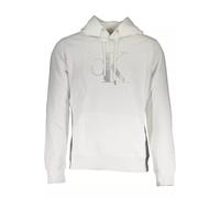 Calvin Klein Mens Monogram Hoodie Casual Style - White Cotton - Size 2XL