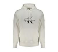 Calvin Klein Mens Monogram Hoodie Model J30j307022 - Ivory Cotton - Size X-Large