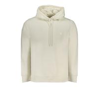 Calvin Klein Mens Monogramembroidered Hoodie Casual Style - Ivory Cotton - Size 2XL
