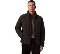 Calvin Klein Men's Nylon Hooded Puffer Jacket, Black (Black), XL