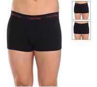 Calvin Klein Mens Pack-3 Boxers breathable fabric and anatomical front U2664G men - Black Cotton - Size Medium