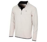 Calvin Klein Mens Polar Fleece 1/2 Zip Stretch Sweater - Oatmeal - XXXL