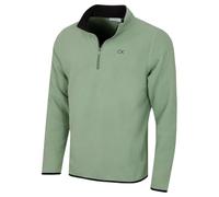 Calvin Klein Mens Polar Fleece 1/2 Zip Stretch Sweater - Sage - XL