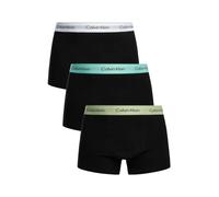 Calvin Klein Icon Cotton Stretch 3 Pack Relaxed Dart Trunks Black/White/Beau/Leafy - L
